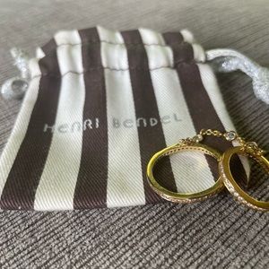 Henri Bendel gold connected rings (size 8)